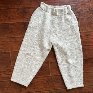 Lauren Manoogian • bow pants • white alpaca boucle • size 0 / small